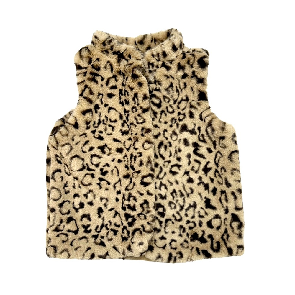 Epic Threads Animal Print Vest Faux Fur